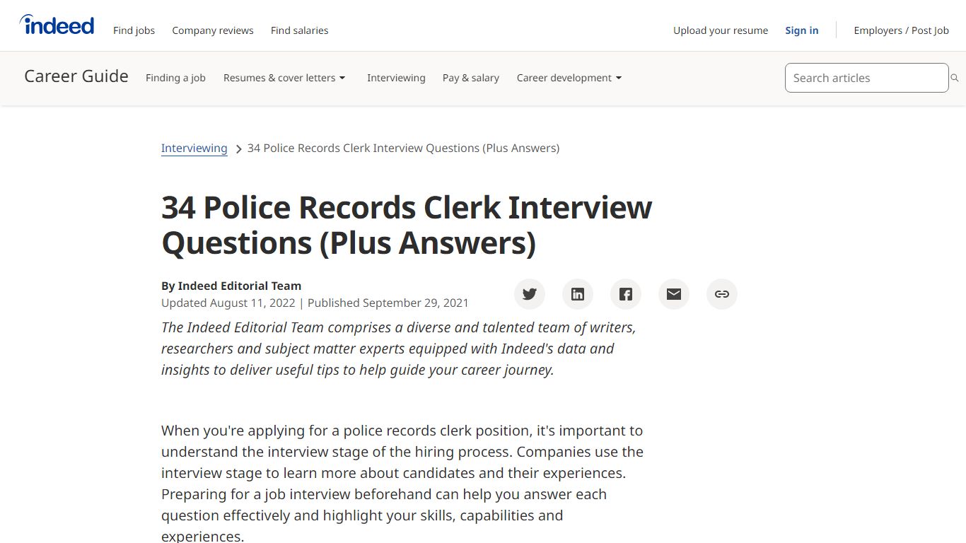 34 Police Records Clerk Interview Questions (Plus Answers)